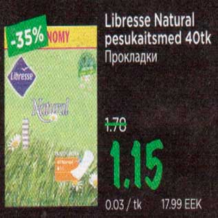 Allahindlus - Libresse Natural pesukaitsmed