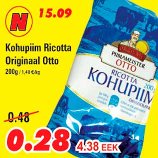 Allahindlus - Kohupiim Ricotta Originaal Otto