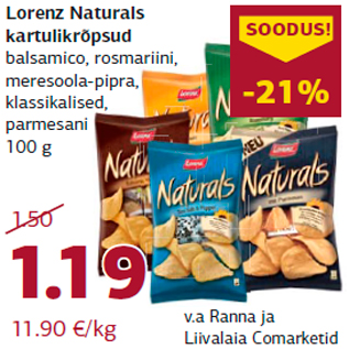 Allahindlus - Lorenz Naturals kartulikrõpsud