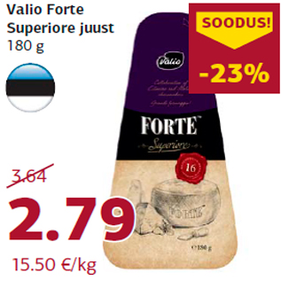 Allahindlus - Valio Forte Superiore juust 180 g