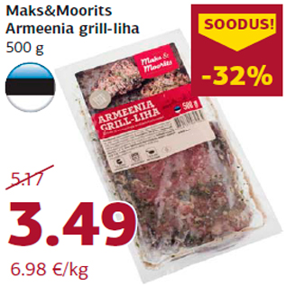 Allahindlus - Maks&Moorits Armeenia grill-liha 500 g