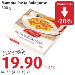 Allahindlus - Mamma Pasta Bolognese