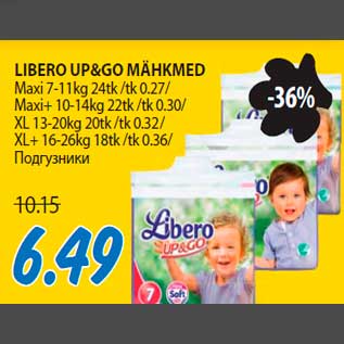 Allahindlus - LIBERO UP&GO MÄHKMED