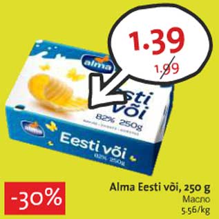 Allahindlus - Alma Eesti või, 250 g