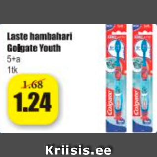 Allahindlus - Laste hambahari Colgate Youth