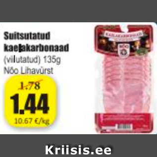 Allahindlus - Suitsutatud kaelakarbonaad