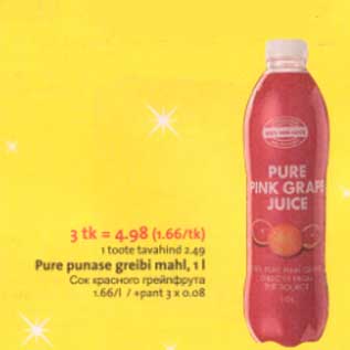 Allahindlus - Pure punase greibi mahl