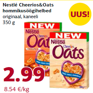 Allahindlus - Nestlé Cheerios&Oats hommikusöögihelbed