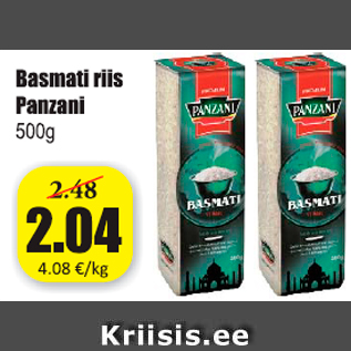 Allahindlus - basmati riis Panzani 500 g