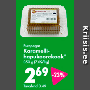 Allahindlus - Europa Karamellihapukoorekook* 350 g