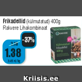 Allahindlus - Frikadellid külmutatud Rakvere Lihakombinaat
