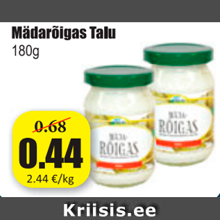 Allahindlus - Mädarõigas Talu 180 g