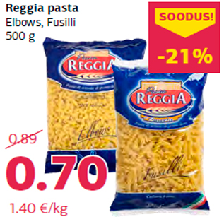 Allahindlus - Reggia pasta