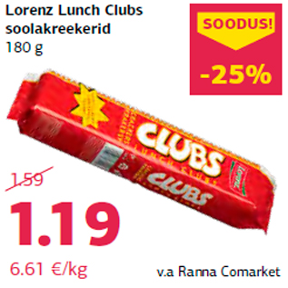 Allahindlus - Lorenz Lunch Clubs soolakreekerid 180 g