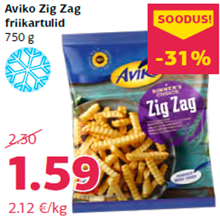 Allahindlus - Aviko Zig Zag friikartulid 750 g