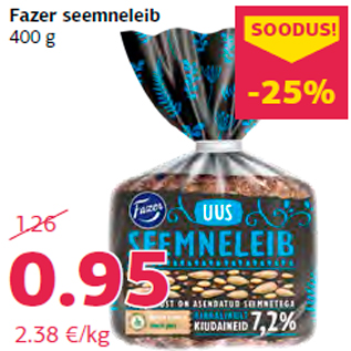 Allahindlus - Fazer seemneleib 400 g