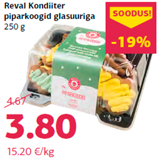 Allahindlus - Reval Kondiiter piparkoogid glasuuriga 250 g