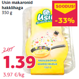 Allahindlus - Usin makaronid hakklihaga 350 g