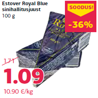 Allahindlus - Estover Royal Blue sinihallitusjuust 100 g