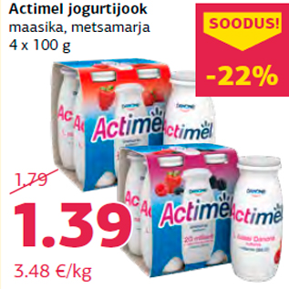 Allahindlus - Actimel jogurtijook