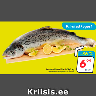 Allahindlus - Jahutatud Norra lõhe (1-2 kg), kg