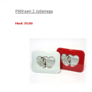 Allahindlus - Pildiraam 2 südamega