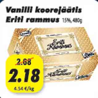 Allahindlus - Vanilli koorejäätis Eriti rammus