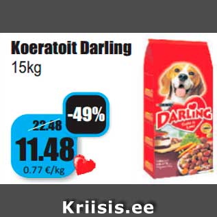 Allahindlus - Koeratoit Darling 15kg