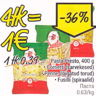 Allahindlus - Pasta Presto, 400 g