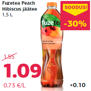 Allahindlus - Fuzetea Peach Hibiscus jäätee 1,5 L