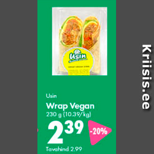 Allahindlus - Usin Wrap Vegan 230 g