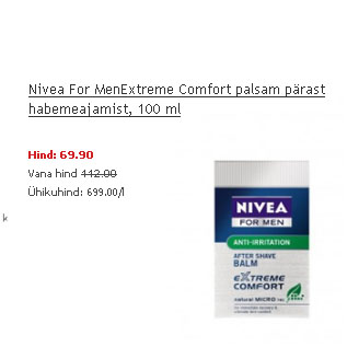 Allahindlus - Nivea for MenExtreme Comfort palsam pärast habemeajamist