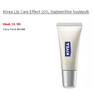 Allahindlus - Nivea Lip Care Effect Q10, hügieeniline huulepulk