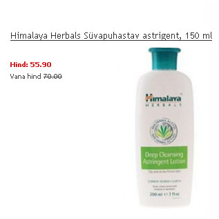 Allahindlus - Himalaya Herbals Süvapuhastav astrigent