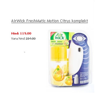 Allahindlus - AirWick FreshMatic Motion Citrus komplekt