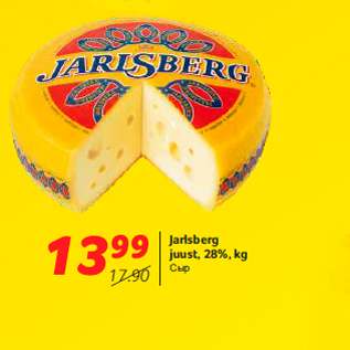Allahindlus - Jarlsberg juust, 28%, kg