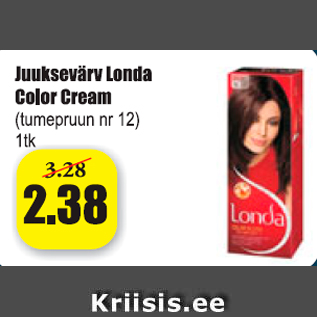 Allahindlus - Juuksevärv Londa Color Cream