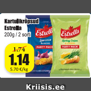 Скидка - Картофельных чипсов Estrella