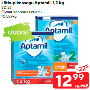 Allahindlus - Jätkupiimasegu Aptamil, 1,2 kg