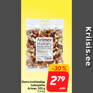 Allahindlus - Ekstra kvaliteediga tudengieine Arimex, 300 g