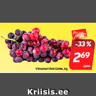 Скидка - Виноград Red Globe, кг