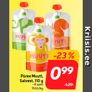 Allahindlus - Püree Muuti, Salvest, 110 g