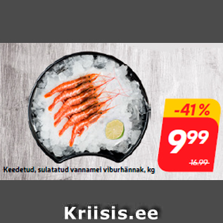 Allahindlus - Keedetud, sulatatud vannamei viburhännak, kg