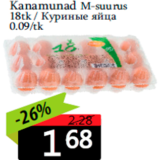 Allahindlus - Kanamunad M-suurus 18tk