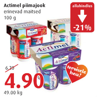 Allahindlus - Actimel piimajook