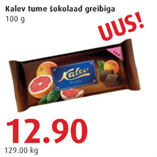 Allahindlus - Kalev tume šokolaad greibiga