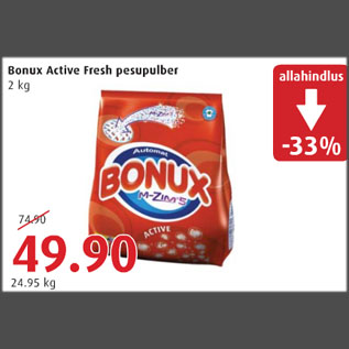 Allahindlus - Bonux Active Fresh pesupulber