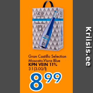Allahindlus - Gran Castillo Selection Moscato-Viura Blue KPN VEIN 11%