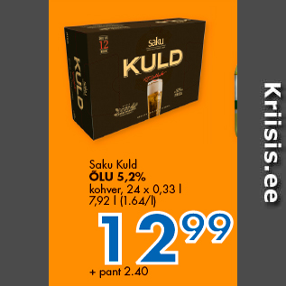 Allahindlus - Saku Kuld ÕLU 5,2%