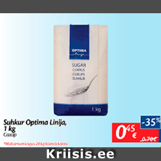 Allahindlus - Suhkur Optima Linija 1 kg